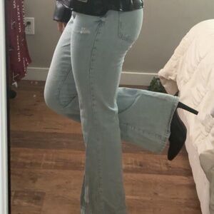 Forever 21 Light Blue Flare Jeans